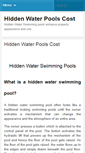 Mobile Screenshot of hiddenwaterpoolscost.org